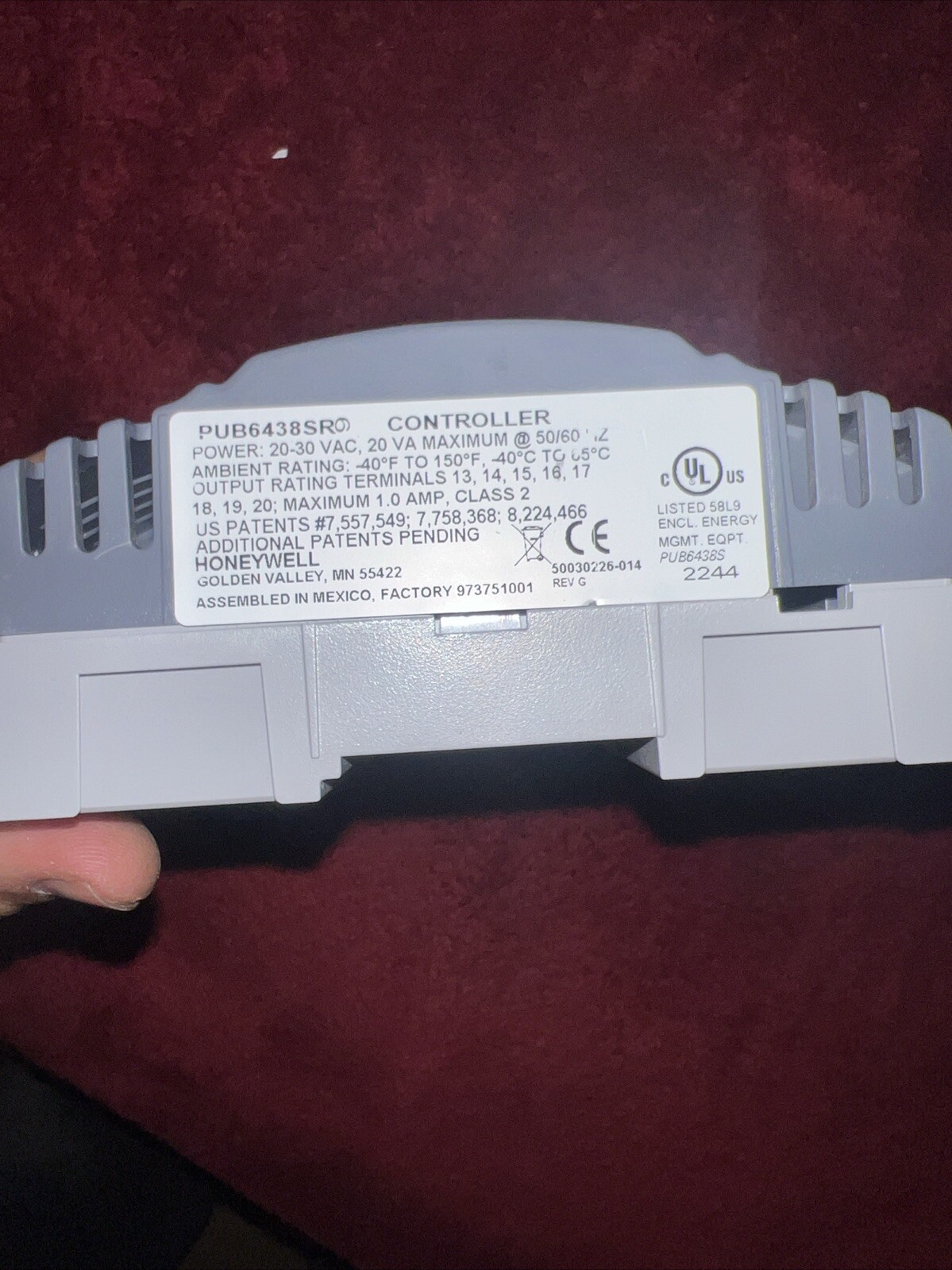Honeywell PUB6438SR Programmable Unitary Controller