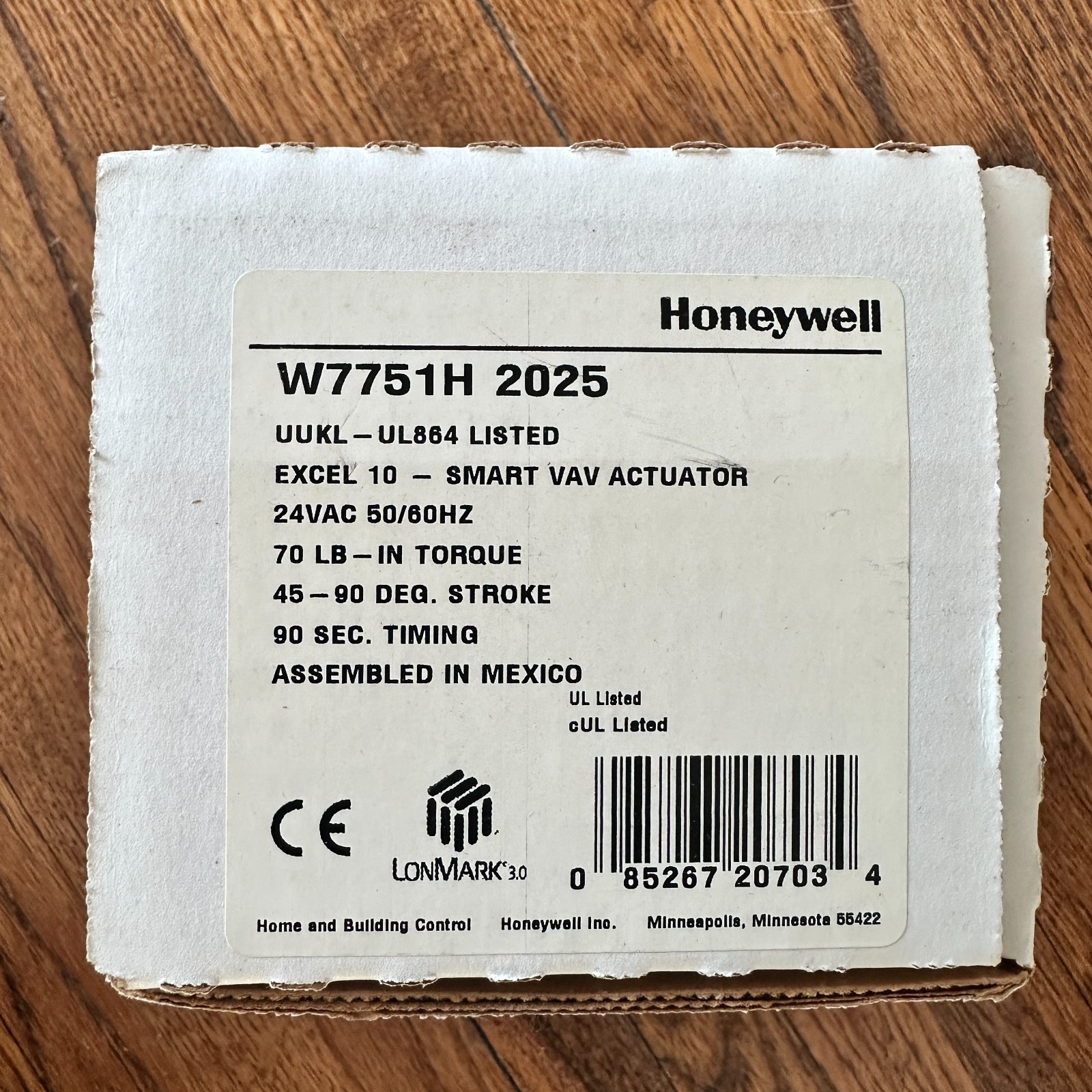 NEW Honeywell Smart VAV Actuator W7751H 2025 W7751H2025