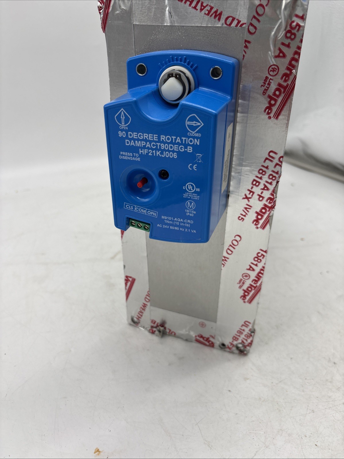 Carrier Slip-In Side Mount Zone Damper 12×12 w/ 24 VAC Actuator DAMPSLS08X10-B