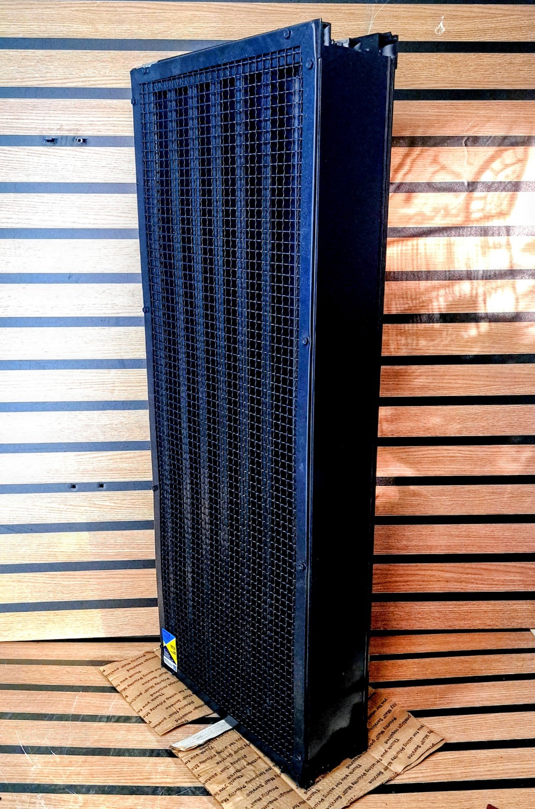 Black Industrial Louver 39.5x15x5 AMCA Vertical Blade Wind Driven Rain Vent NEW