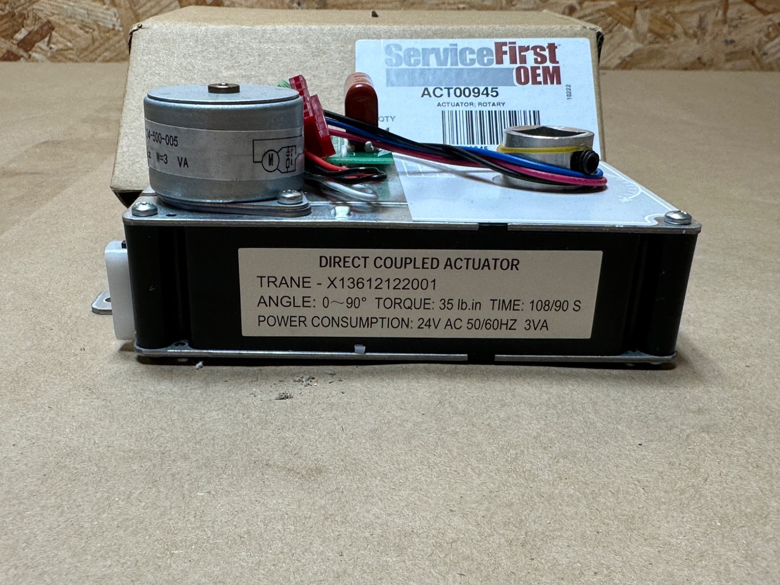 NEW Trane X13612122001 Direct Coupled Actuator 0-90 Degree, 24VAC