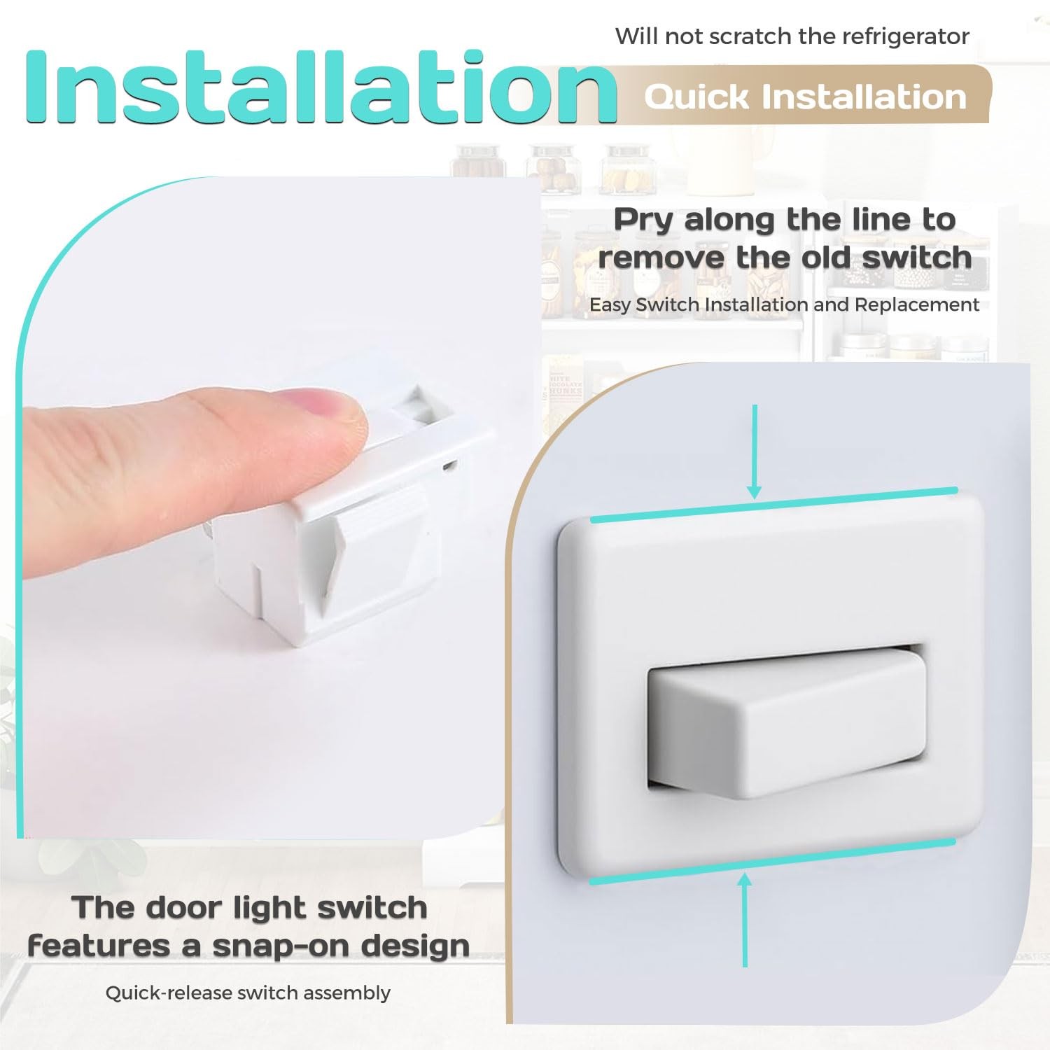 Refrigerator Door Light Switch, 2PCS Whirlpool Switch…