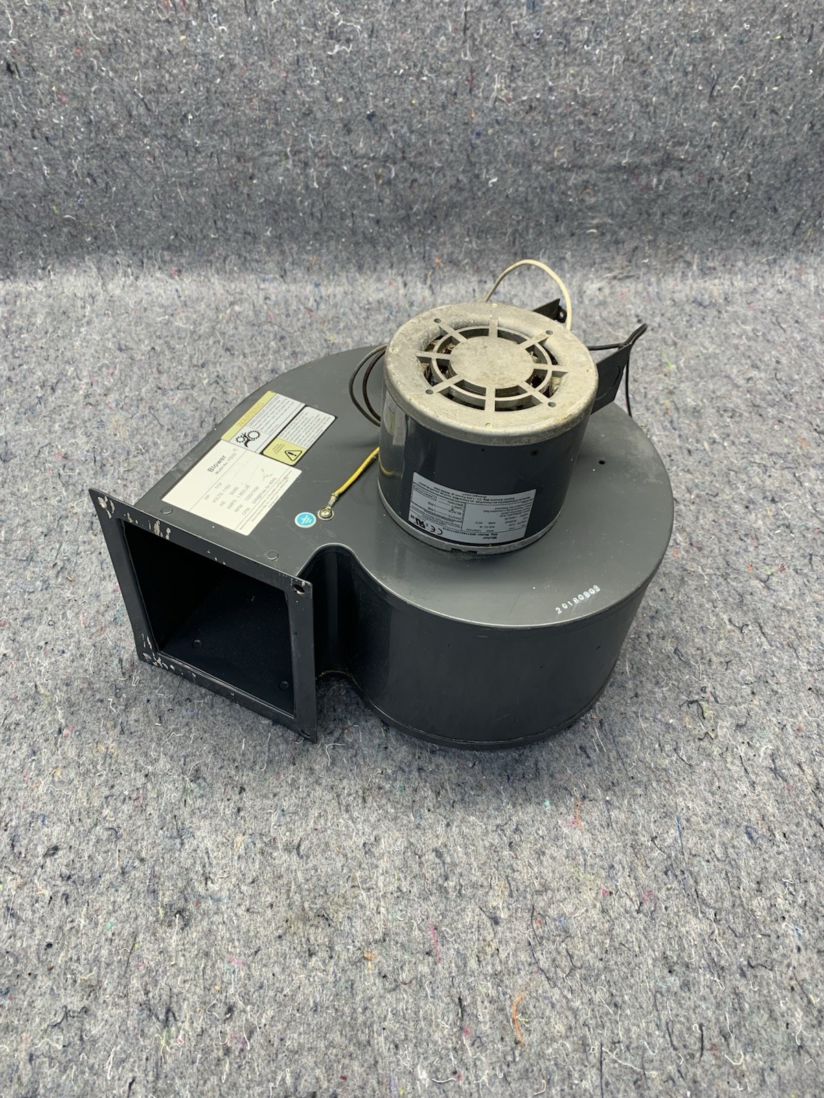 Dayton Blower 1TDT2A, 1/10 HP 115V 50/60Hz 1.85/2.05A 1320/1430 RPM 549 CFM