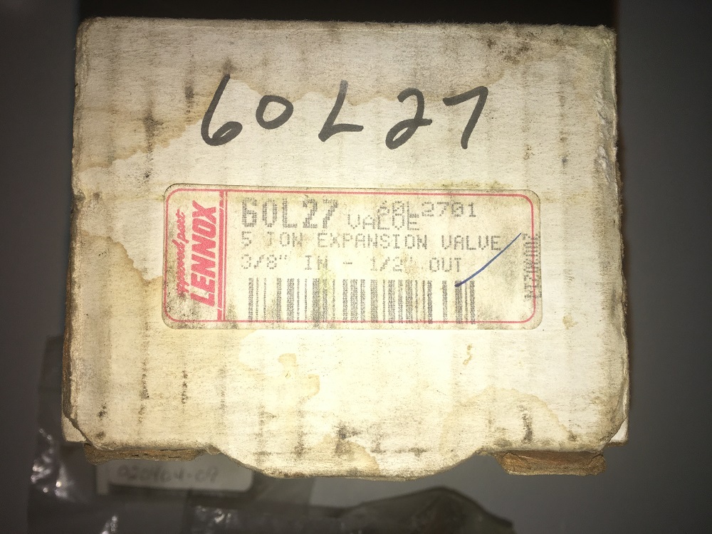 Lennox 60L27 5-Ton Expansion Valve 3/8″ IN-1/2″ OUT 60L2701 w/Free Shipping