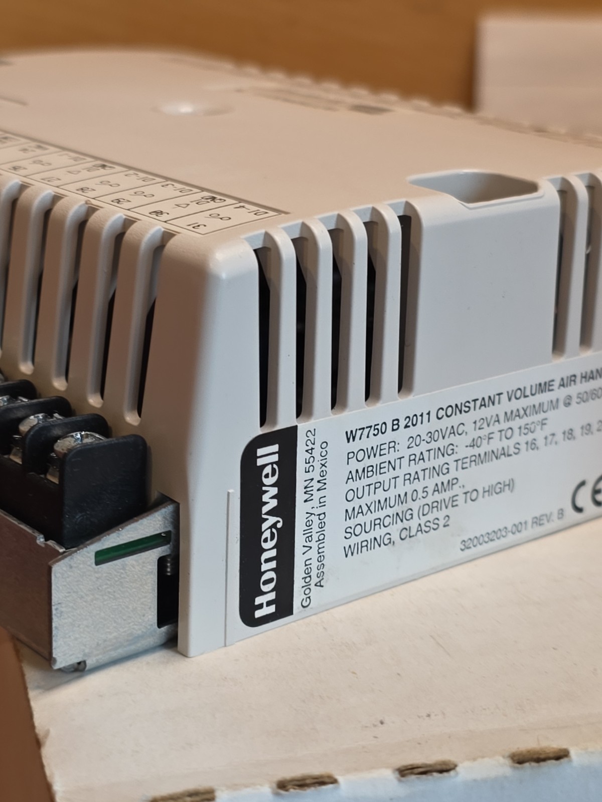 Honeywell W7750B2011 Constant Volume Air Handling Unit Excel 10
