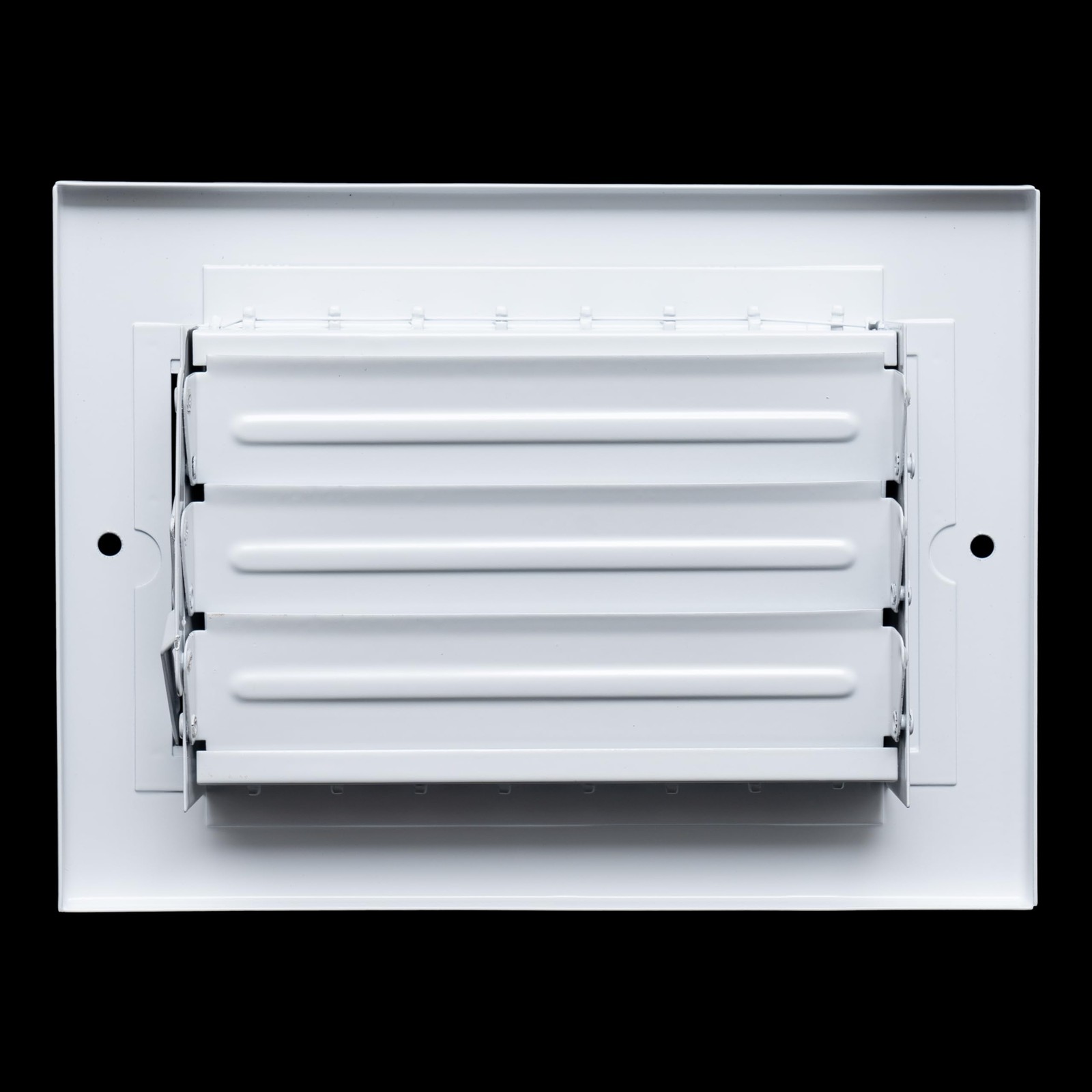 Handua 6×4 Steel Adjustable Air Supply Grille White Ceiling Wall Vent Cover