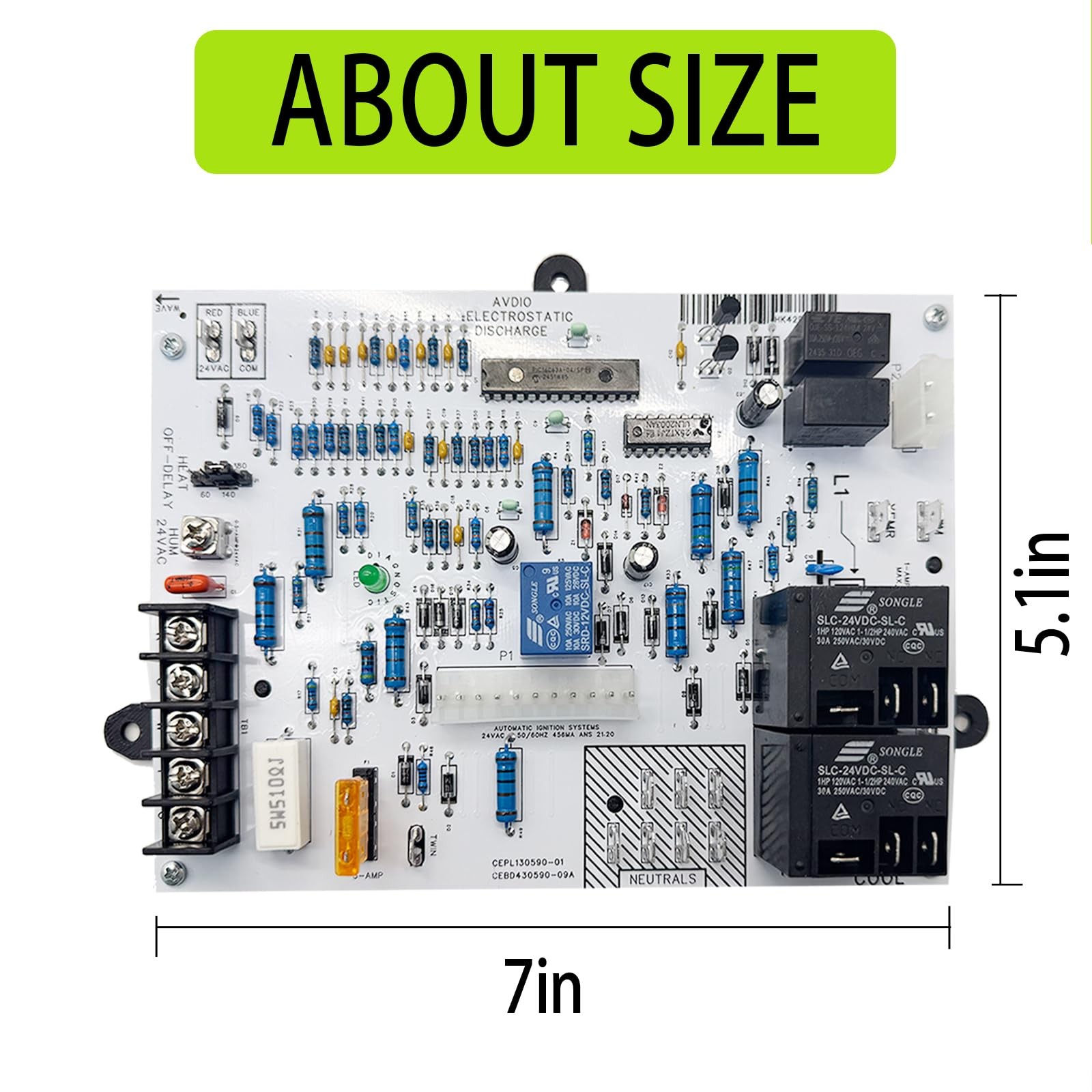 HK42FZ018 Furnace Control Board Replacement for Carrier Bryant Payne CEPL130590