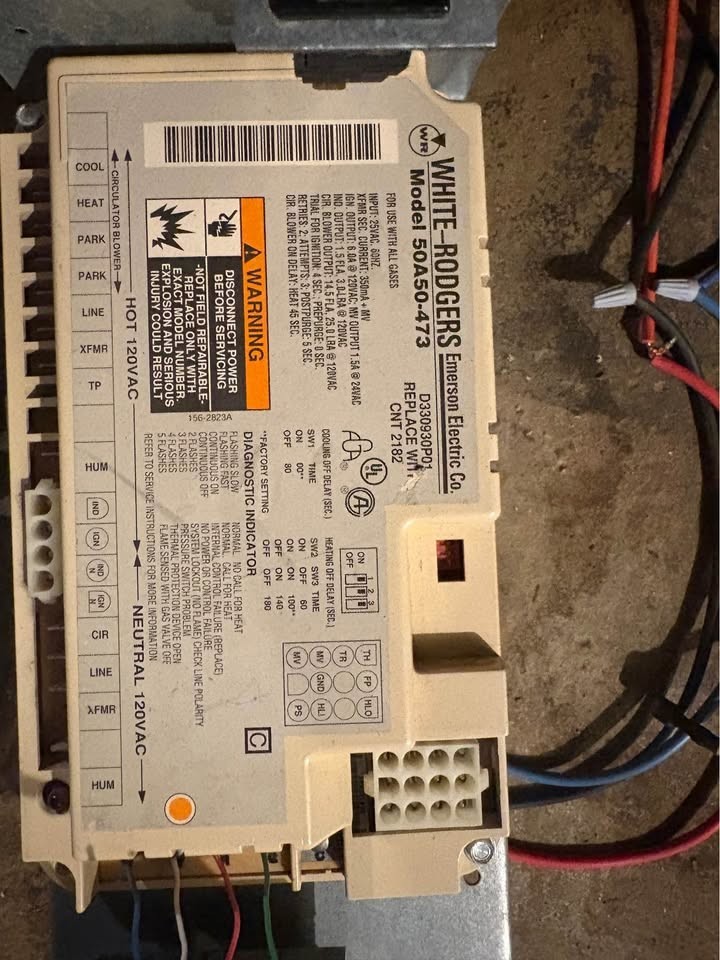 American Standard Furnance control board w/transformer and switch