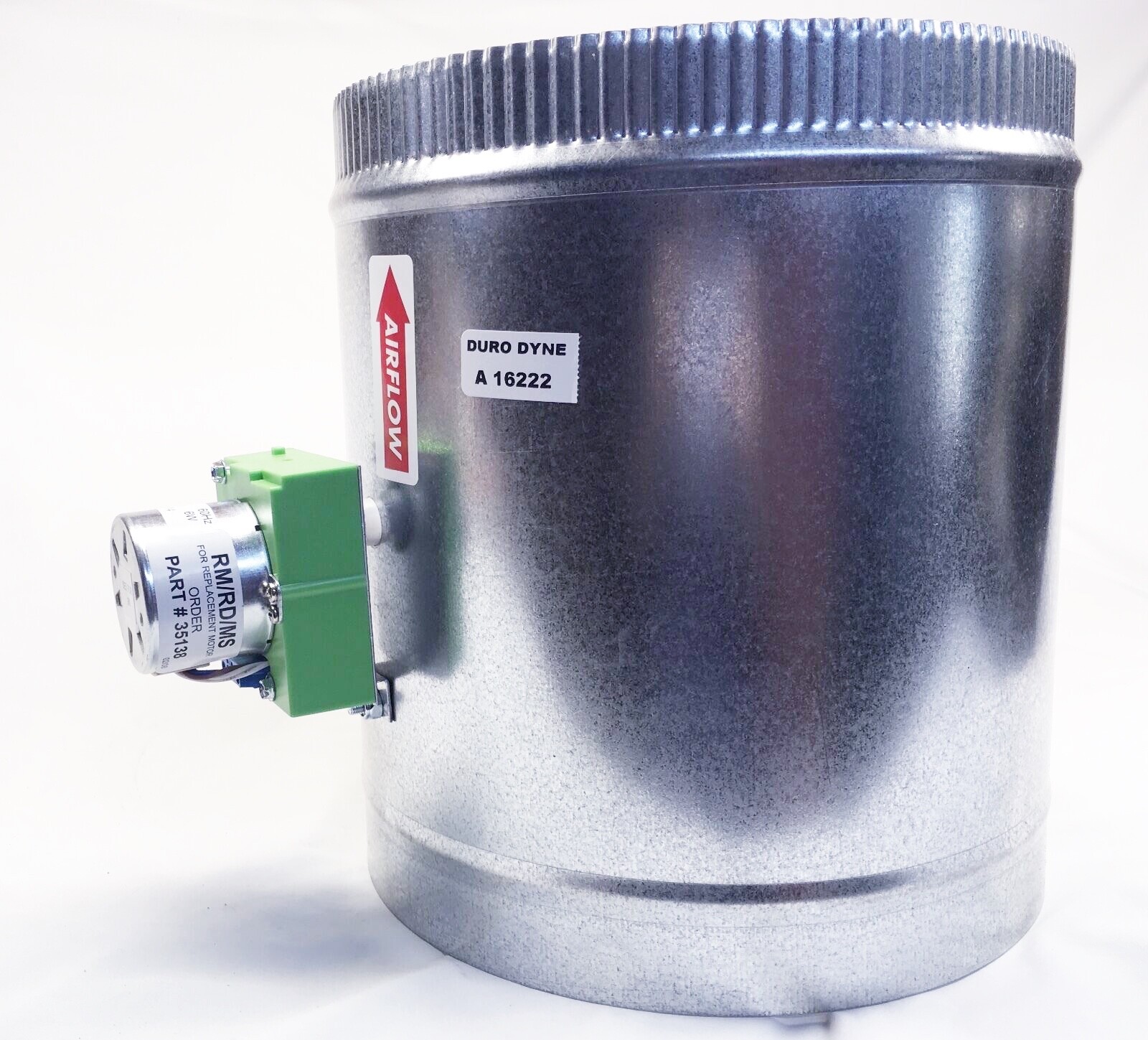 Durozone 12″ round HVAC motorized air damper dampner 3 wire 24V AC RD-12