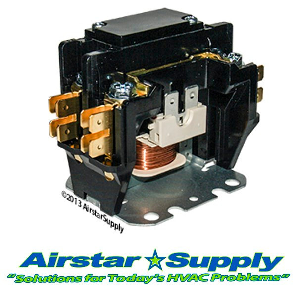 1 Pole A/C Contactor 24 VAC Coil 30FLA 40A Heavy-Duty Replacement for Tradepro