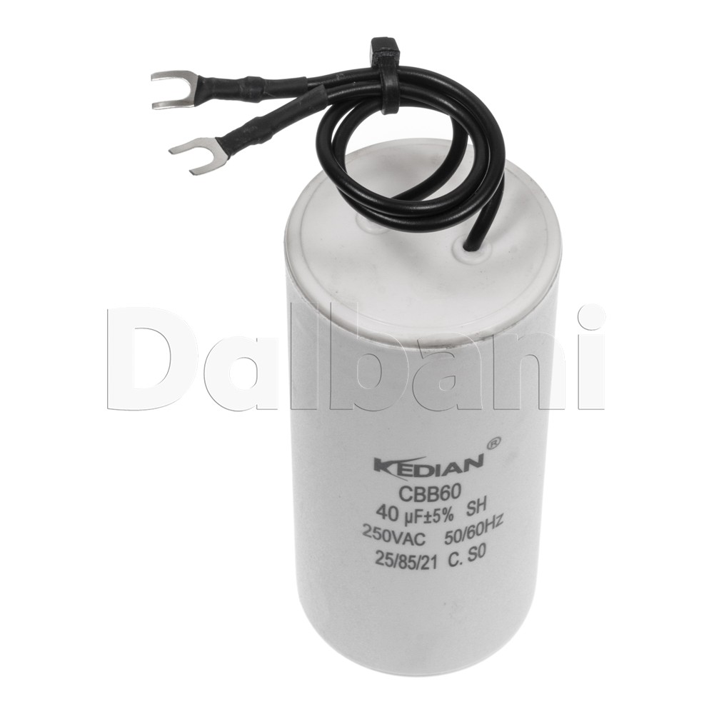 New 40UF 250VAC Wire Motor Run Capacitor CBB60 HVAC 40MFD 25/85/21 40X90mm 250V