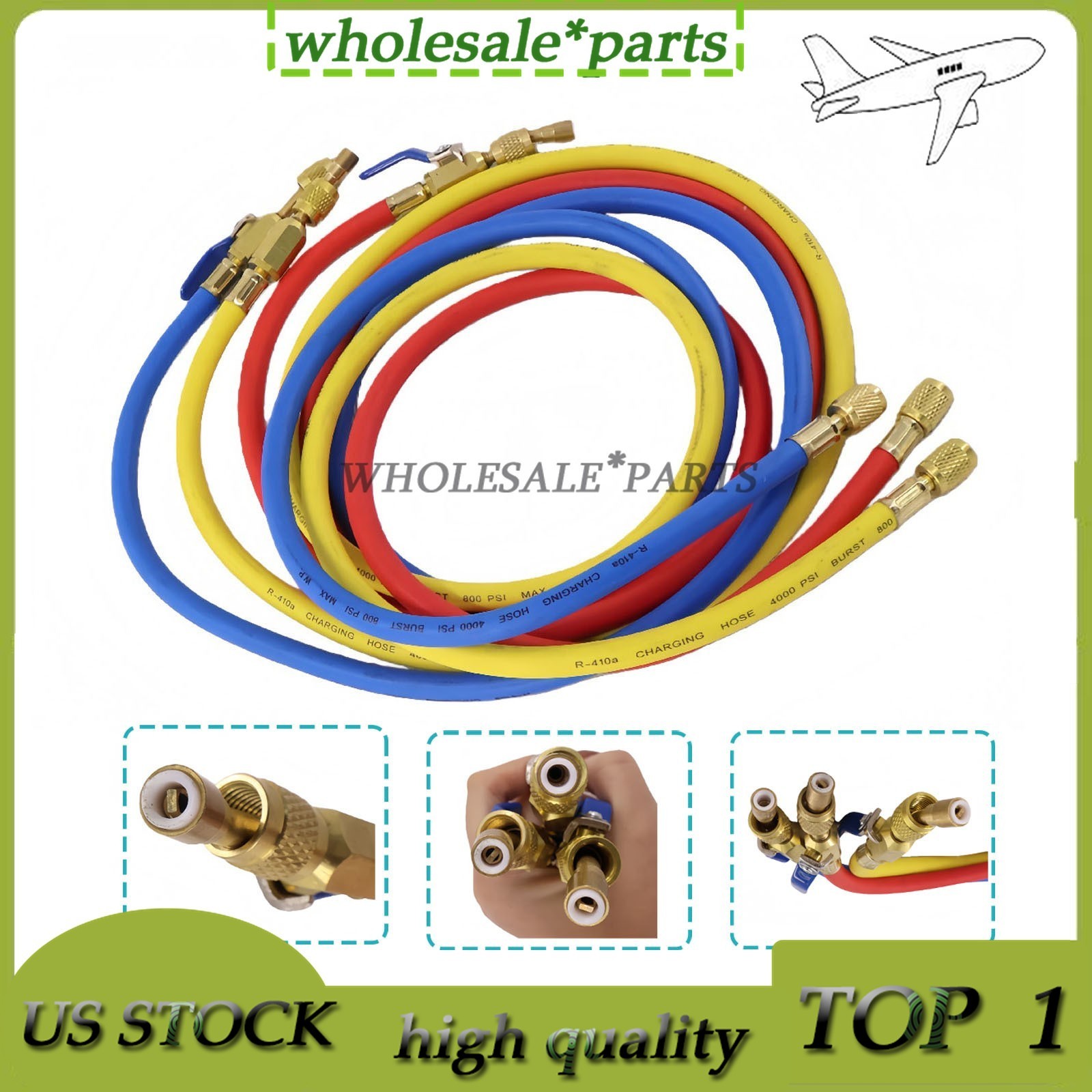 29986 3X Plus II 1/4″ Hose with Compact Ball Valve End Refrigerant Charging Hose