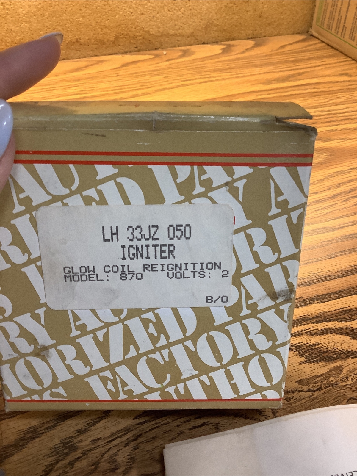 CARRIER BRYANT PAYNE LH33JZ050 MODEL 870 REIGNITION CONTROL IGNITOR