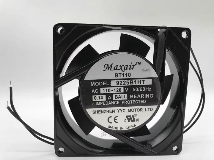 Maxair BT110 9225B1HT AC110-120V 0.14A 92*25MM Axial Cooling Fan