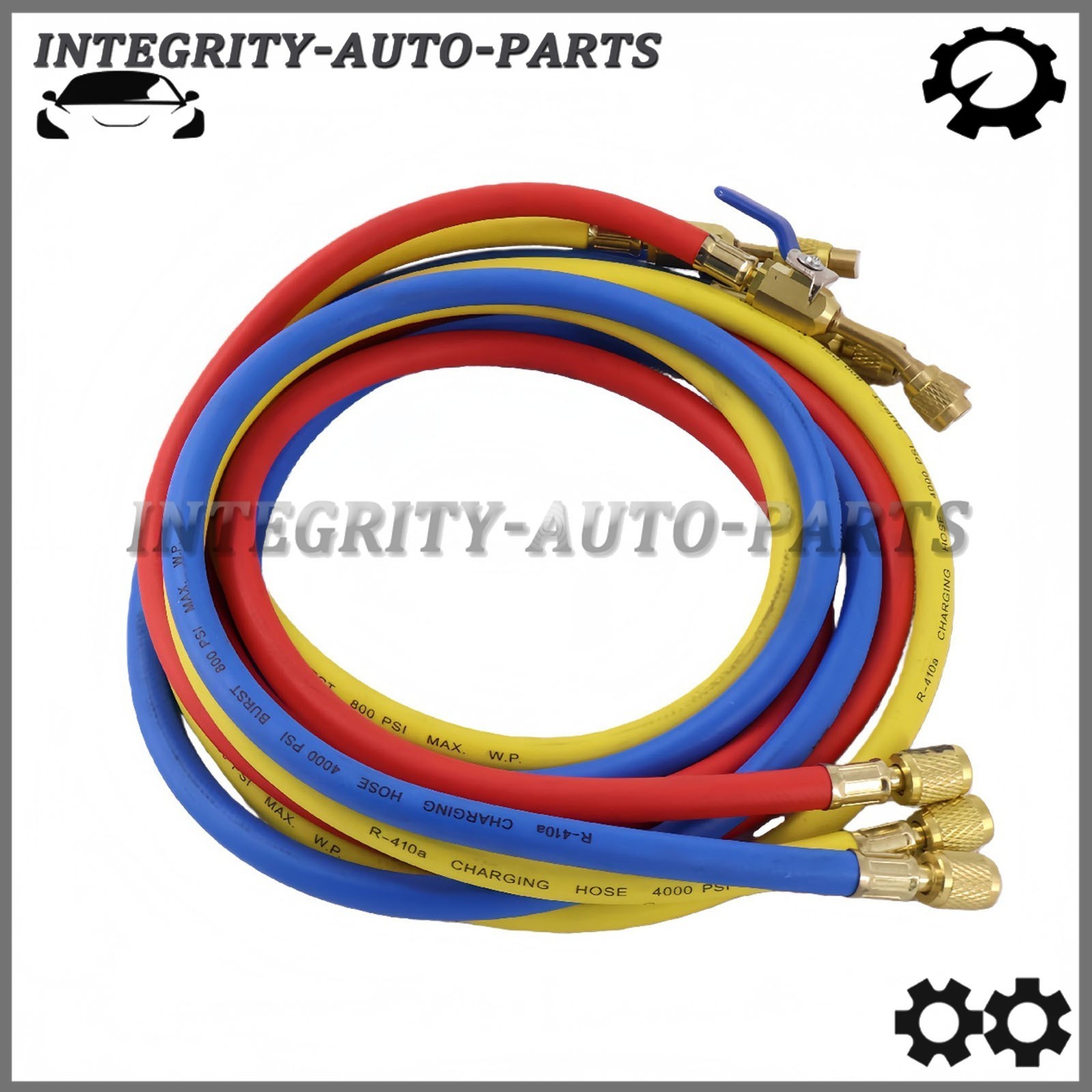 3Pack 29986 Plus II 1/4″ Hose with Compact Ball Valve 72″ Fit for R-410A Refrige