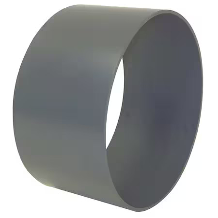 Plastic Supply Pvcc10 Duct Coupler, 10 In Duct Dia, Type I Pvc, 5-7/8″ L
