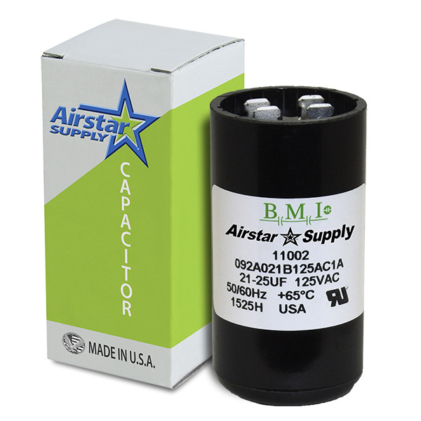 (2) PACK 21-25 uF x 110 / 125 VAC BMI # 092A021B125AC1A Motor Start Capacitor