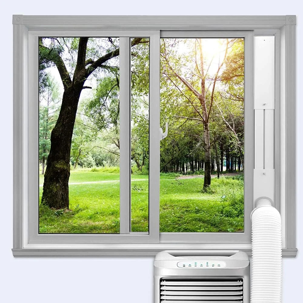 Portable Air Conditioner Window Vent Kit with 5.9″ Exhaust Hose Adjustable Porta