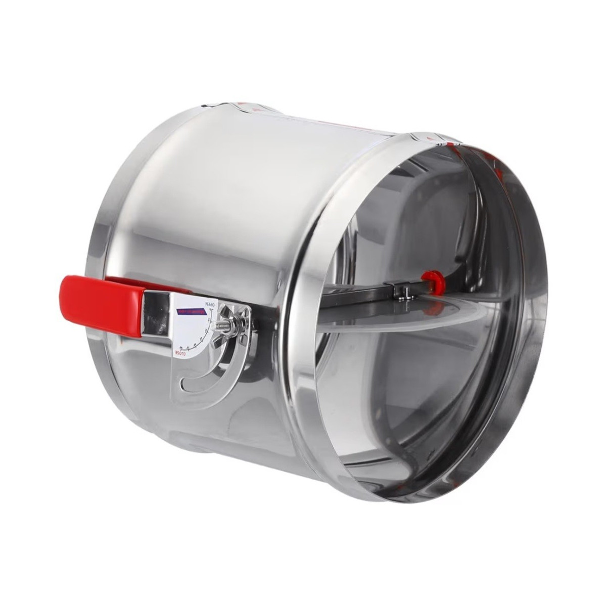 Manual 8″ HVAC Damper Stainless Steel Aluminum Round Airflow Adjustment Sleeve