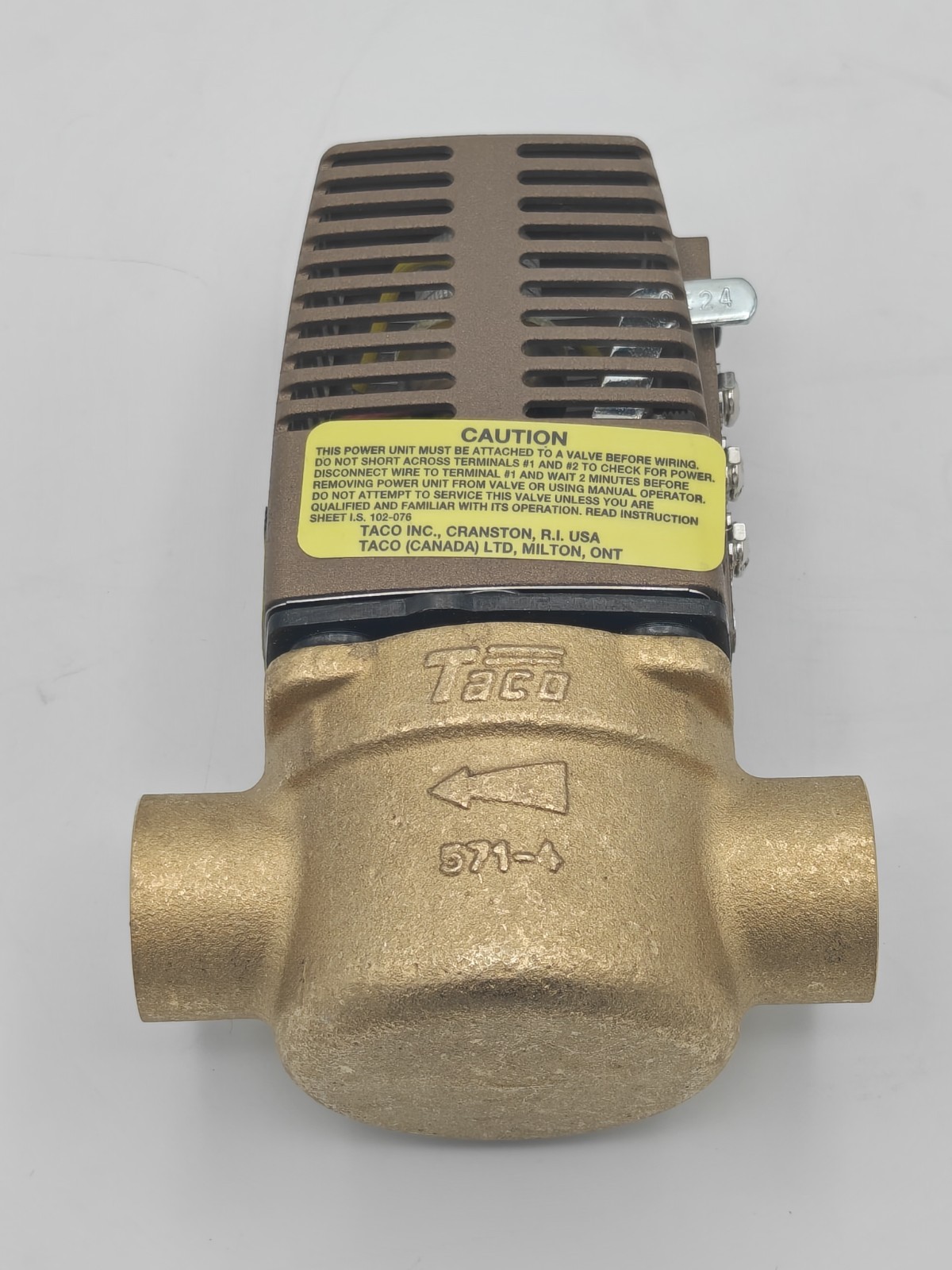 Open Box – Taco Gold Series 571-2 – 3/4-Inch Sweat 2-Way Zone Valve A1047