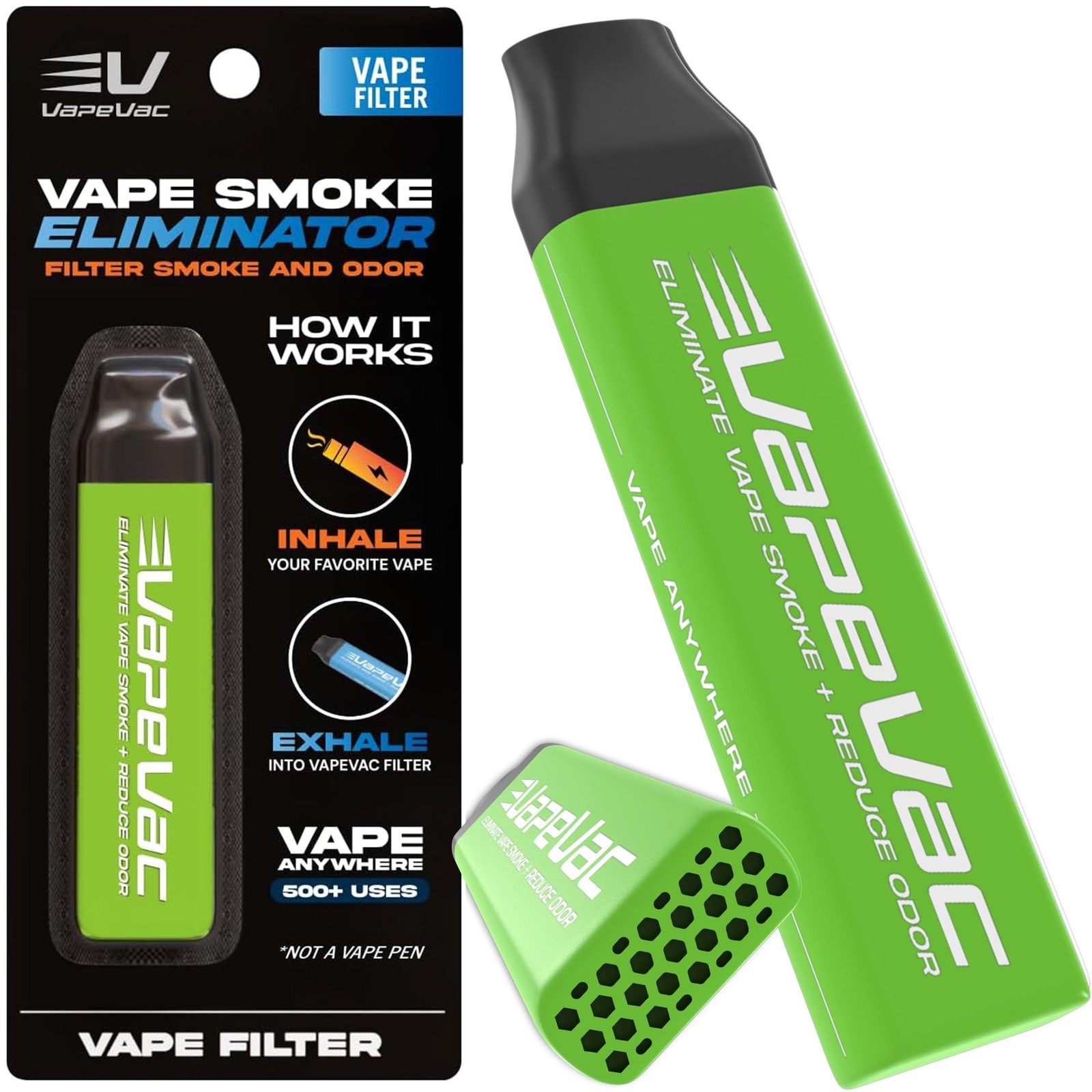 VapeVac(Registered AMZ Brand) – Pocket-Sized Personal Air 1 Pack, Green
