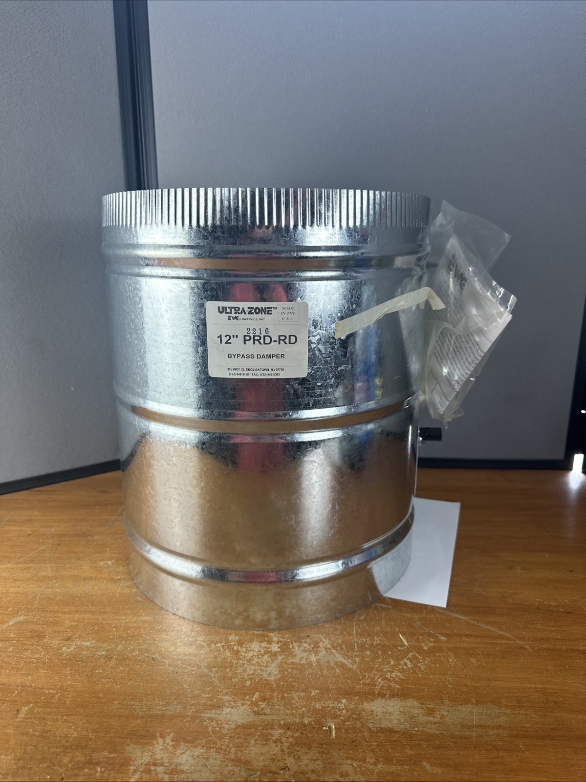 EWC CONTROLS 12″ PRD-RD ULTRA-ZONE MANUAL BAROMETRIC BY-PASS DAMPER
