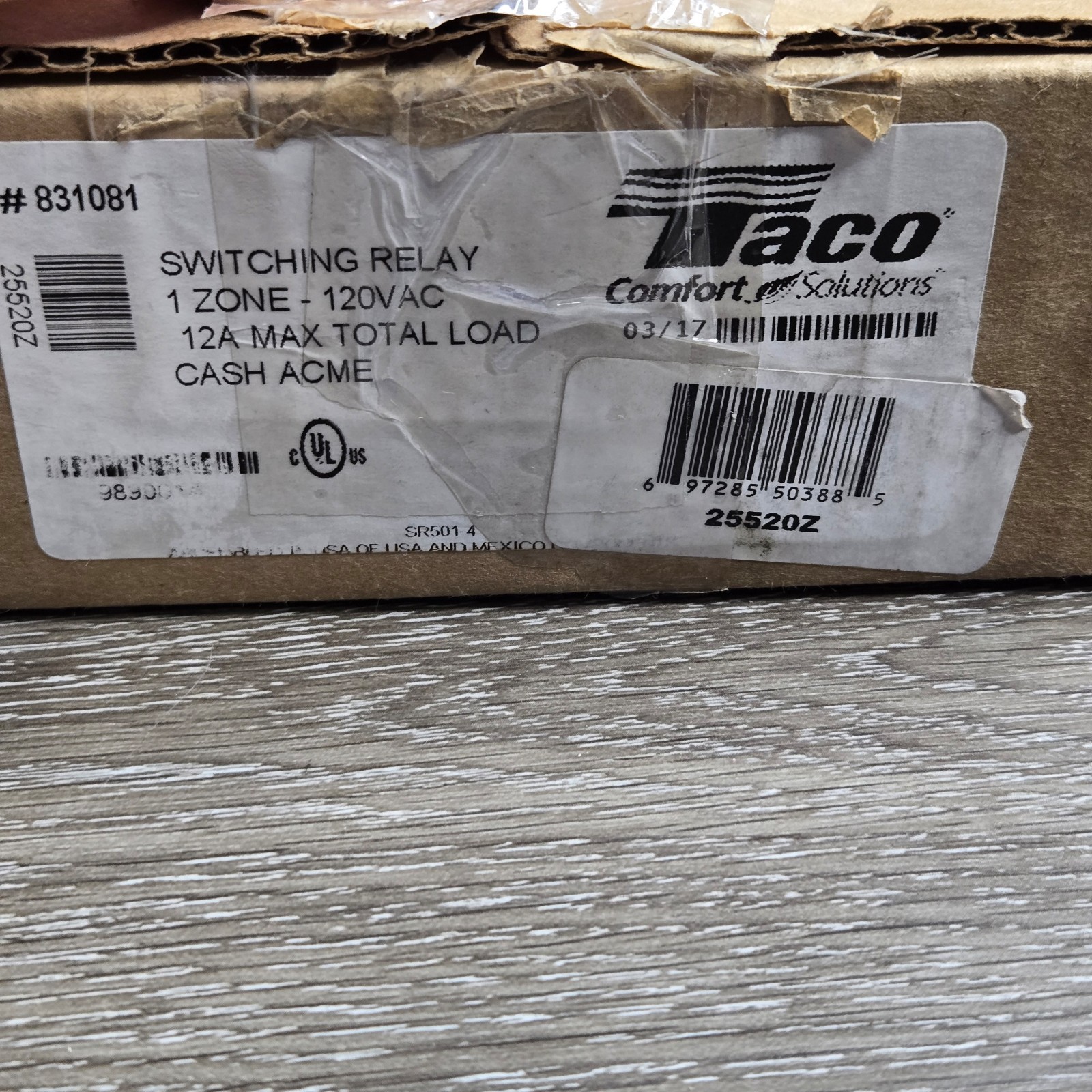 Taco SR 501, 1 Zone Switching Relay