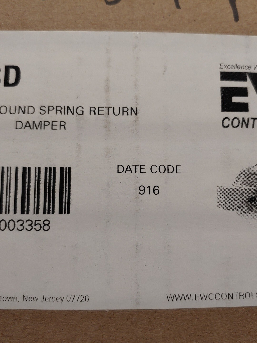 EWC 10″ RSD ROUND SPRING RETURN DAMPER