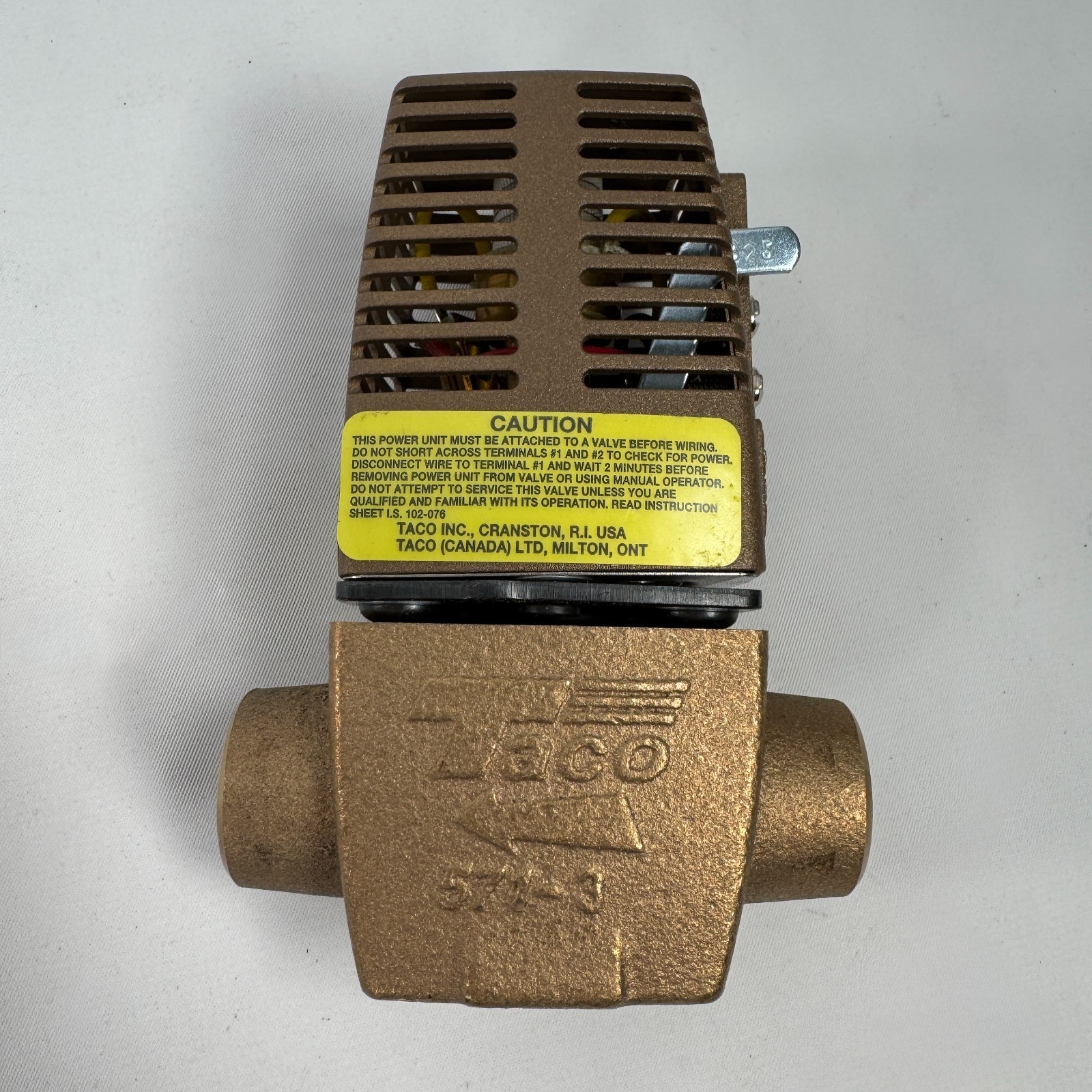 Taco Zone Valve 2 Way Gold Series 571-2, 3/4″ Sweat , 24V, 125 PSI