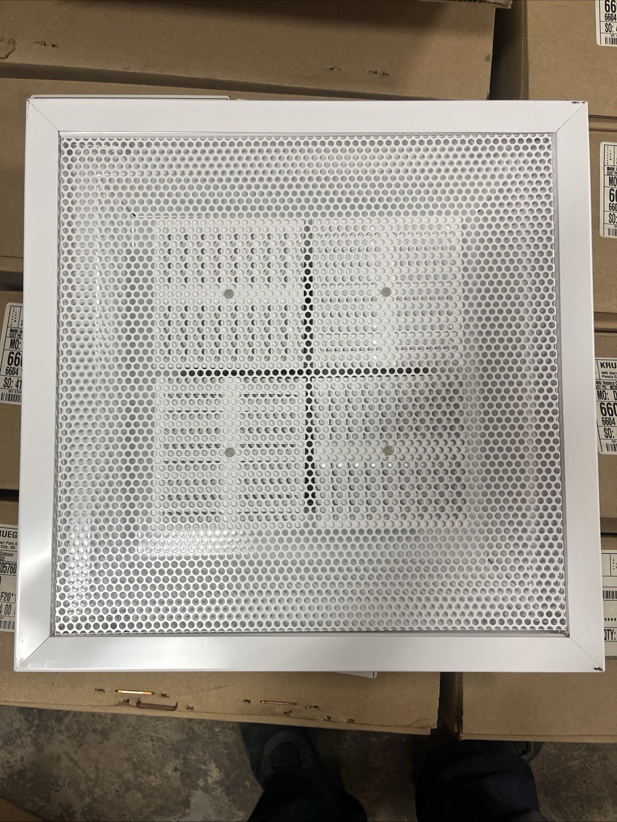 Krueger 6600 perforated diffusers Two Per Box 16X16 EACH ORDER IS FOR 2 GRILLS