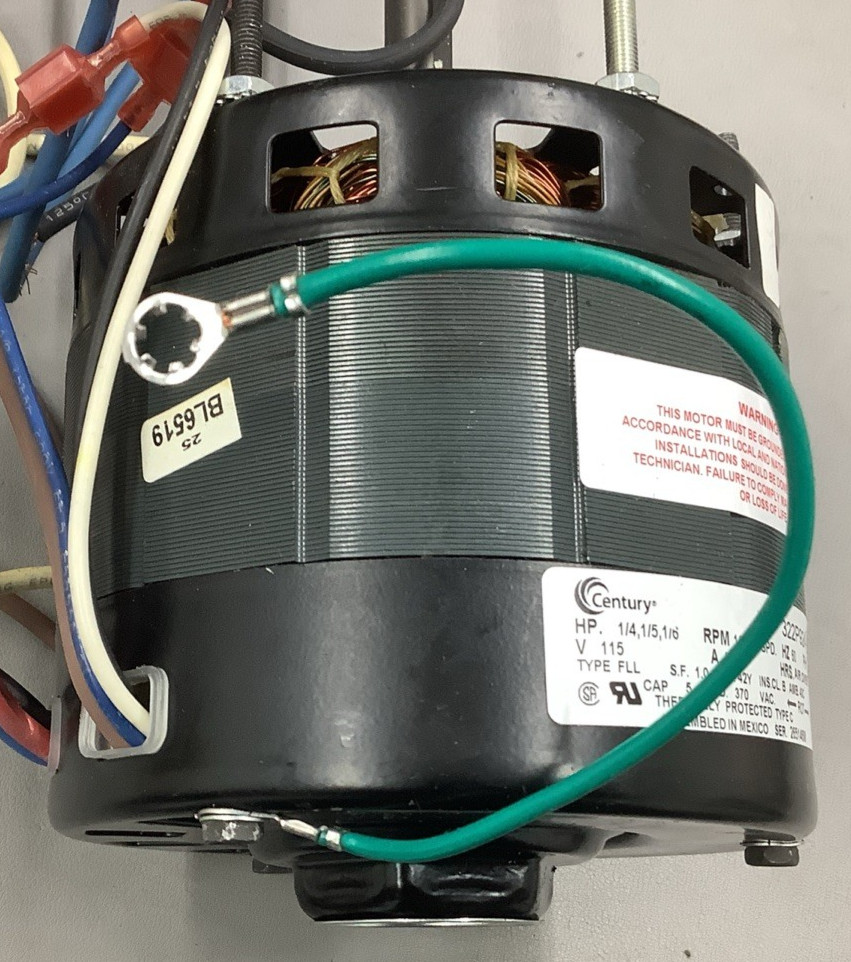 Century BL6519 1/4, 1/5, 1/6HP 1075RPM 3-Speed 115V AC Blower Motor (R106)