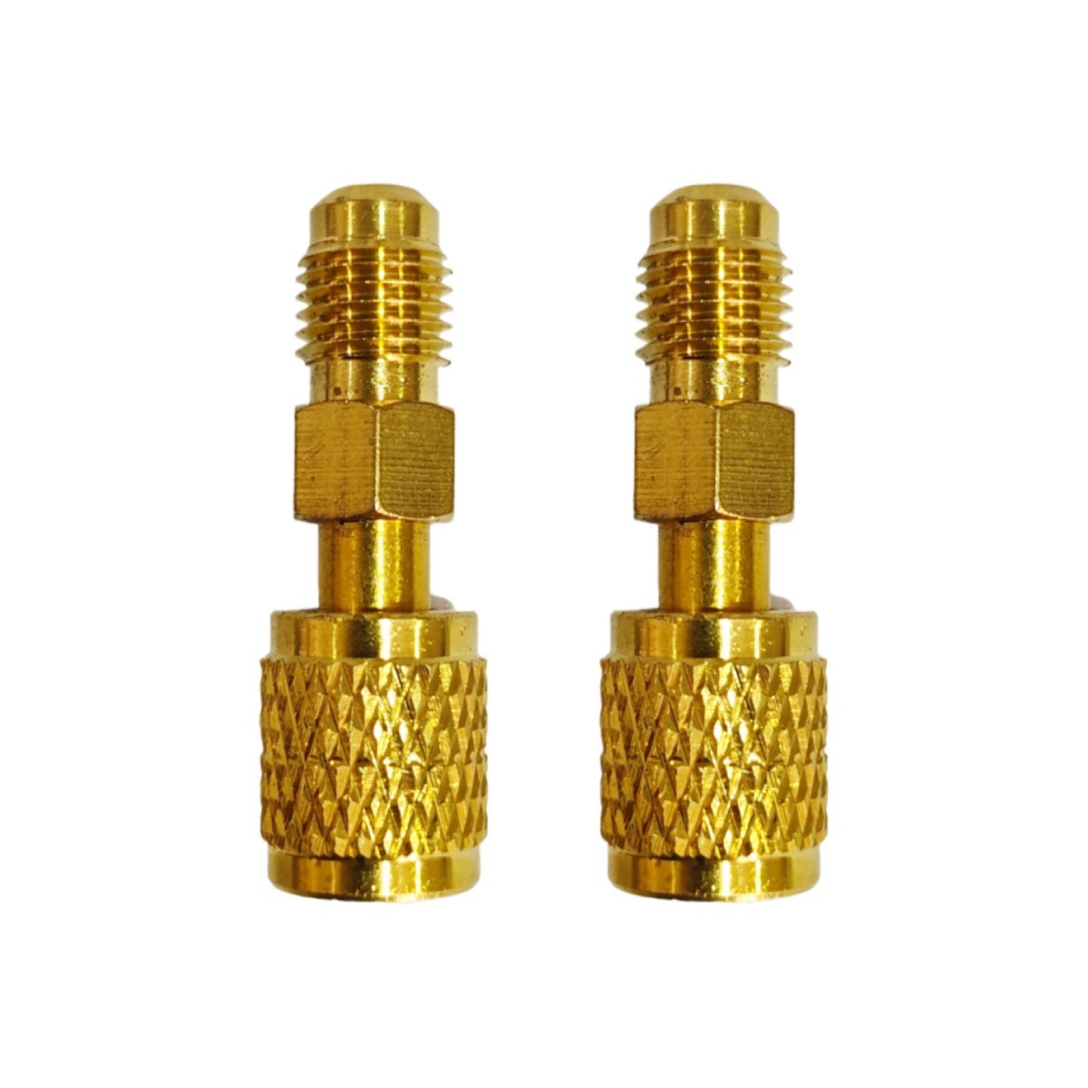 2 pcs HVAC R32 Reverse Thread 1/4″ Female 1/4″ Male Adapter for A2L R454B R32