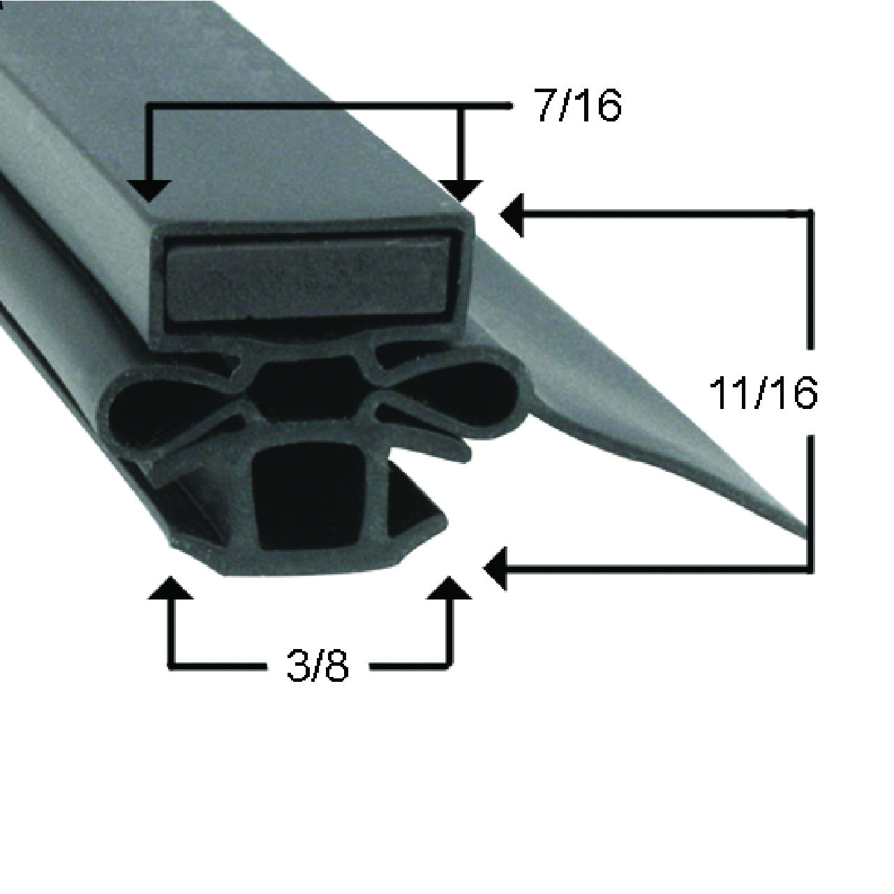 Mavrik 6 7/8 in x 28 3/4 in Door Gasket Replaces Blue Air F0124L010
