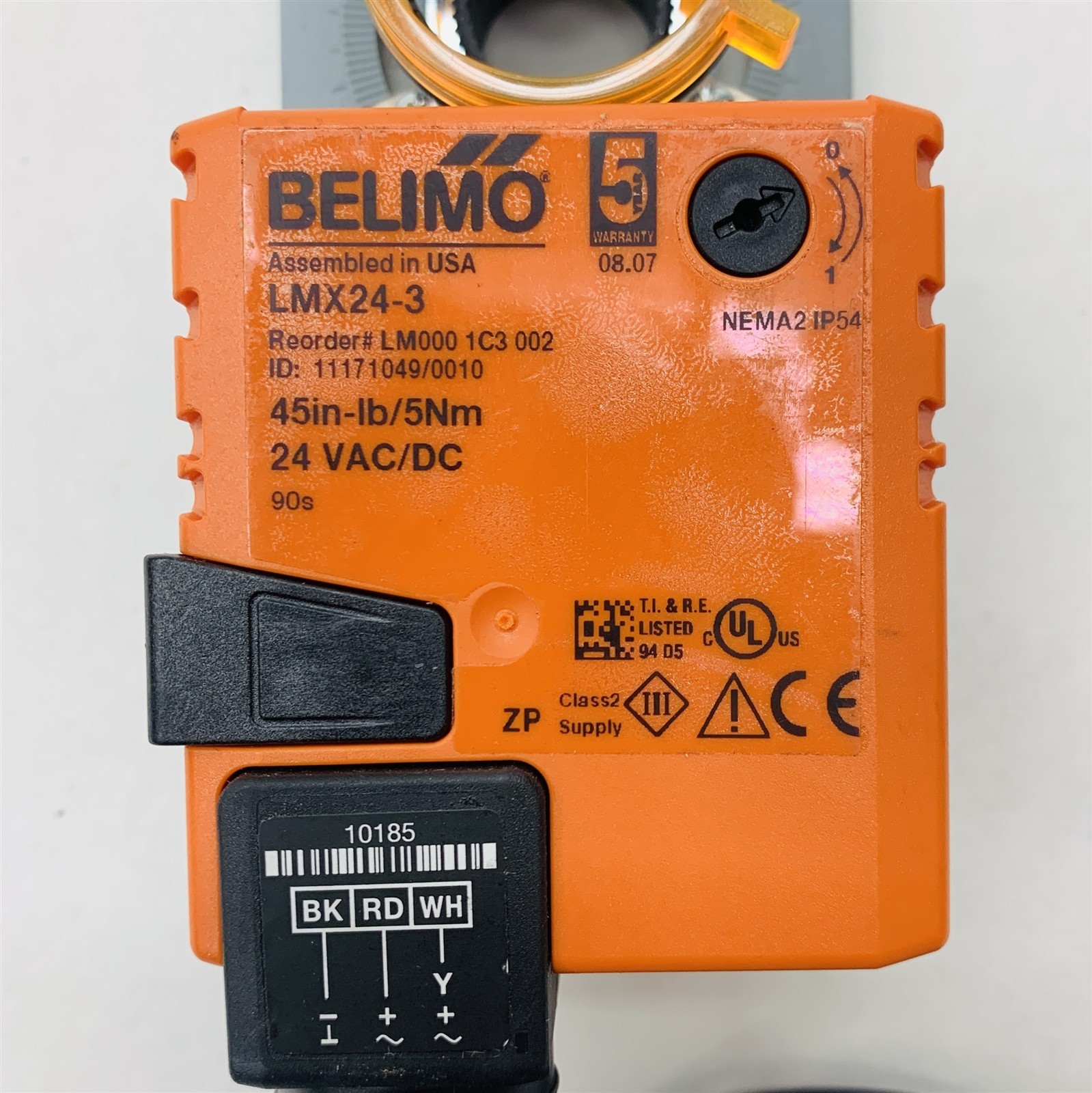 Belimo LMX24-3 Non-FS 45 in-lb AC/DC 24V On/Off Floating Point Damper Actuator