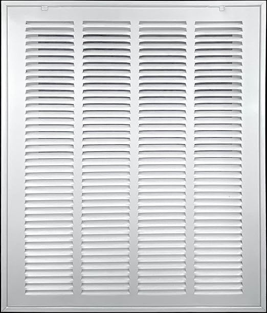 HVAC Premium 32 x 20 Duct Opening Steel Return Air Filter Grille, for White