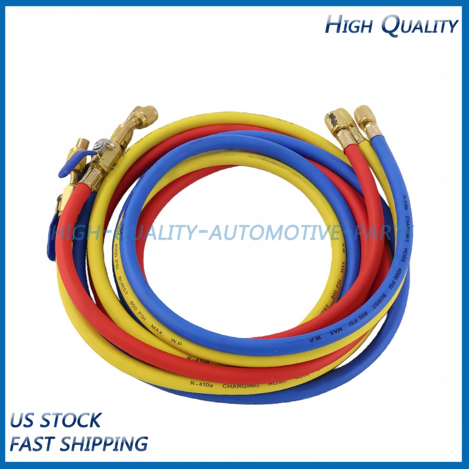For R-410A Refrige 3Pack 29986 Plus II 1/4″ Hose with Compact Ball Valve 72″ NEW