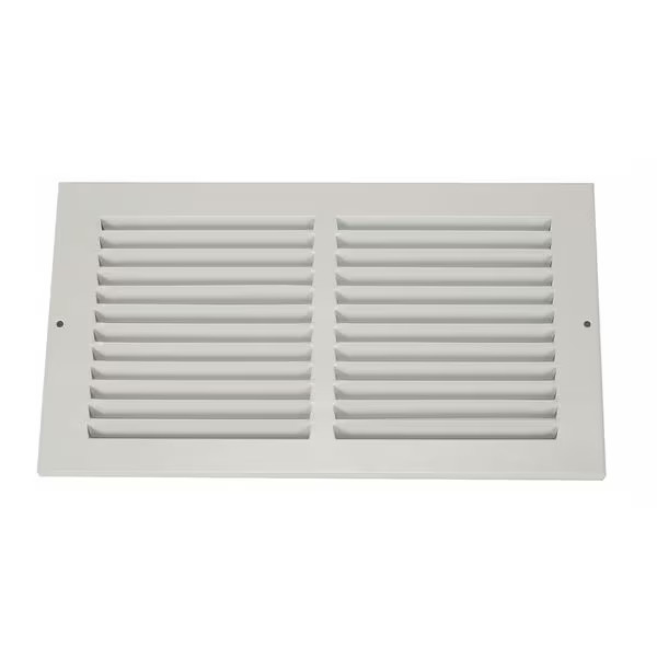 Ceiling/Wall Return Air Grille, 14 in W x 14 in H Opening, 540cfm, White, Steel,