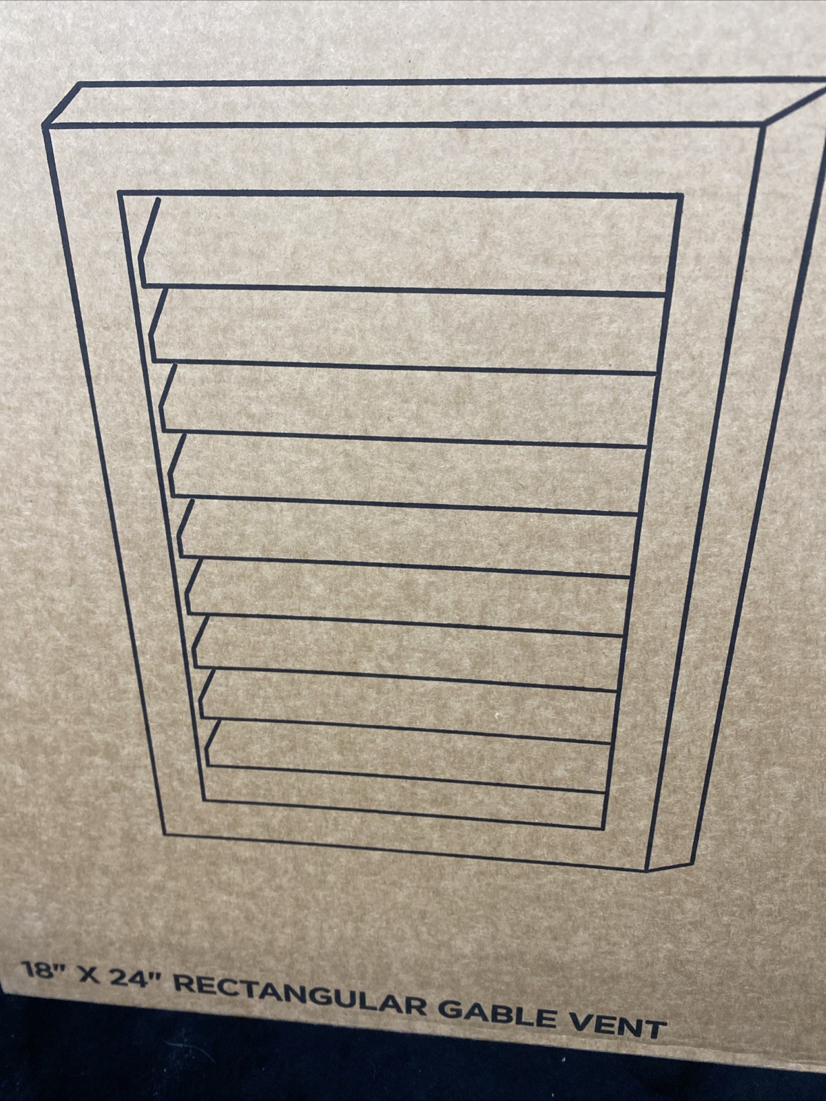 Gable Louver Vent Ply Gem 18 in. x 24 in in. Rectangle White PVC New
