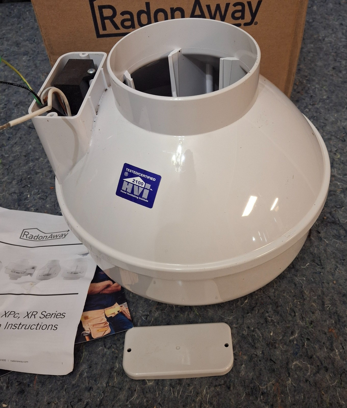 RadonAway RP145C Radon Fan 4.5″ OD 23030-1 White 120V 150CFM *READ*