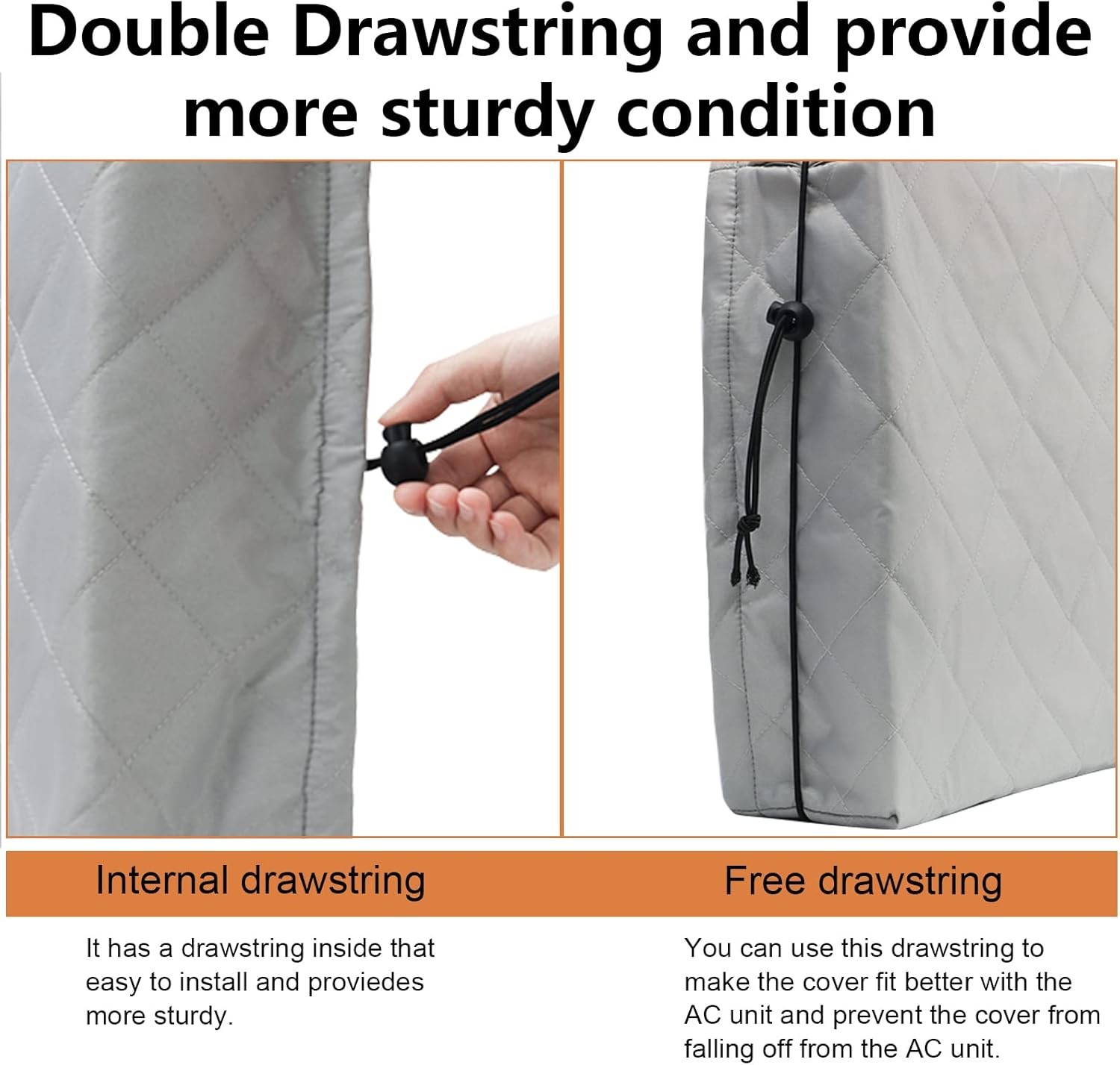 HOXHA 2 Pack Indoor Air Conditioner Cover for Window 21 x 15 x 3.5 inches