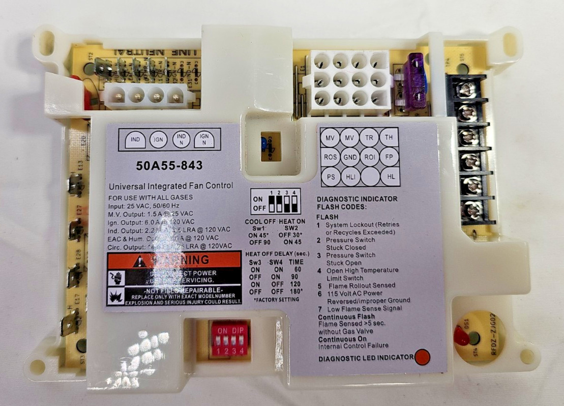 50A55-843 Furnace Control Board, Replace for White Rogers 50A55-843 Board