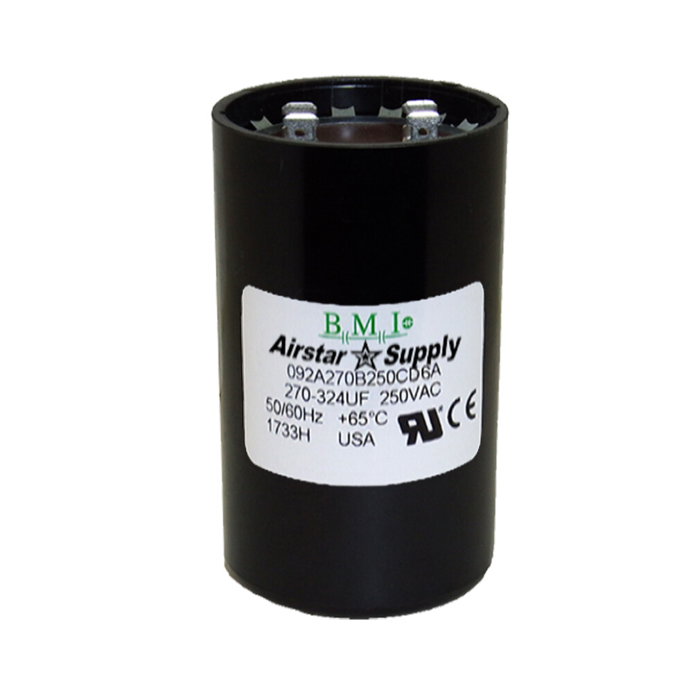 (2) PACK , 270-324 uF x 220 250 VAC BMI Motor Start Capacitor # 092A270B250CD6A
