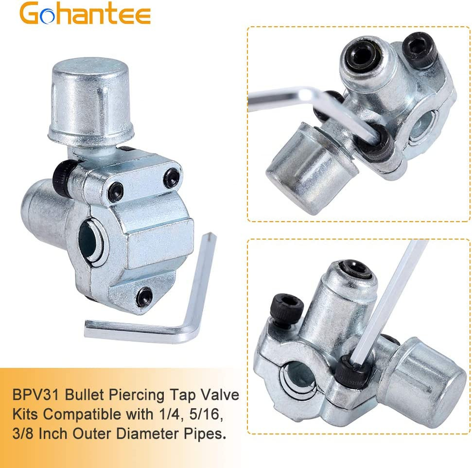 BPV31 Bullet Piercing Valve A/C Refrigeration Lines. 5/16 – 3/8 – 1/4 in-6-Pack
