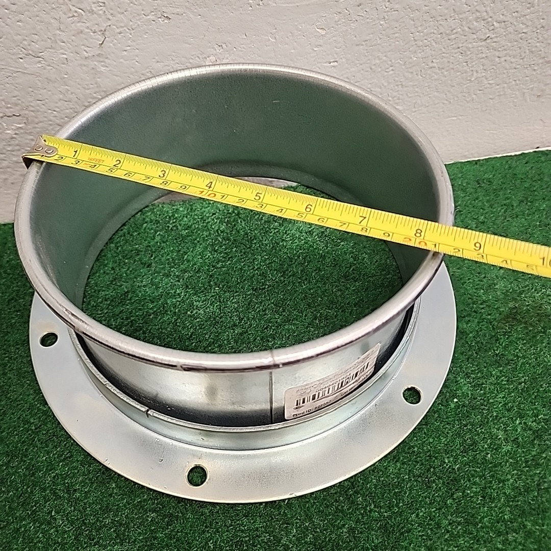 Nordfab 8″ QF Angle Flange Adapter Galvanized 22ga L=3.50″ 8040401824 Ducting