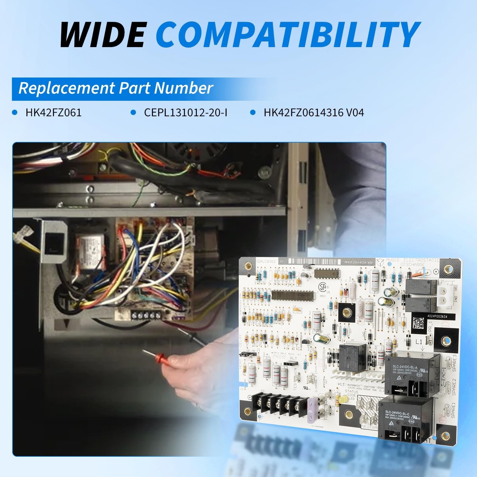 HK42FZ061 Control Board Compatible Carrier Payne Bryant HVAC Furnace