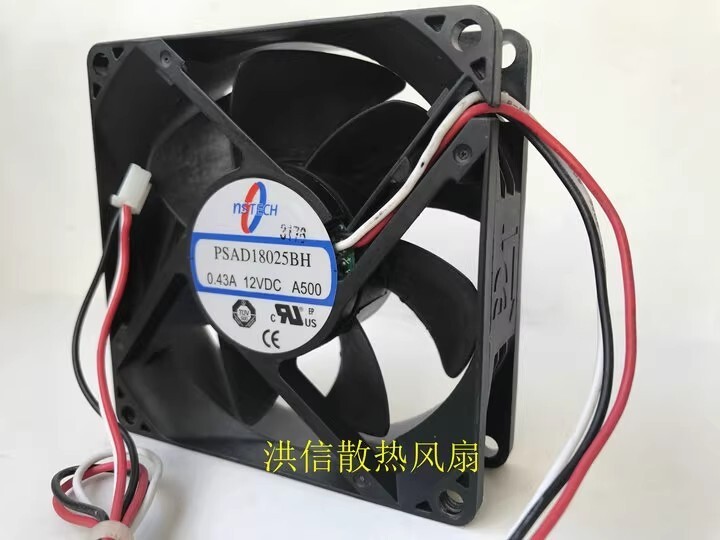 NSTECH PSAD18025BH A500 DC12V 0.43A 8CM 3-Pin Dual Ball Cooling Fan
