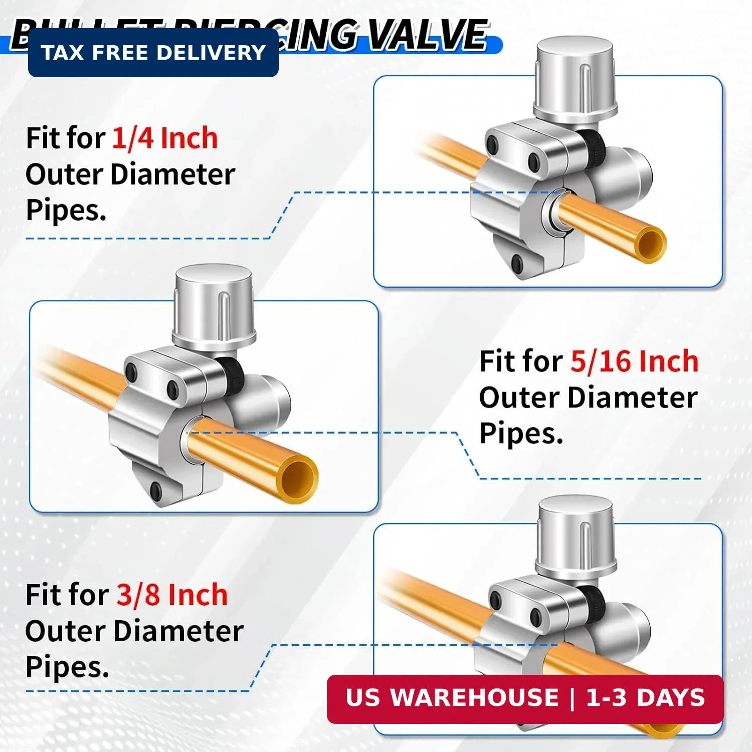 A/C R12 to R134A Retrofit Valve Kit BPV31 Piercing Valve HVAC Refrigerant Set