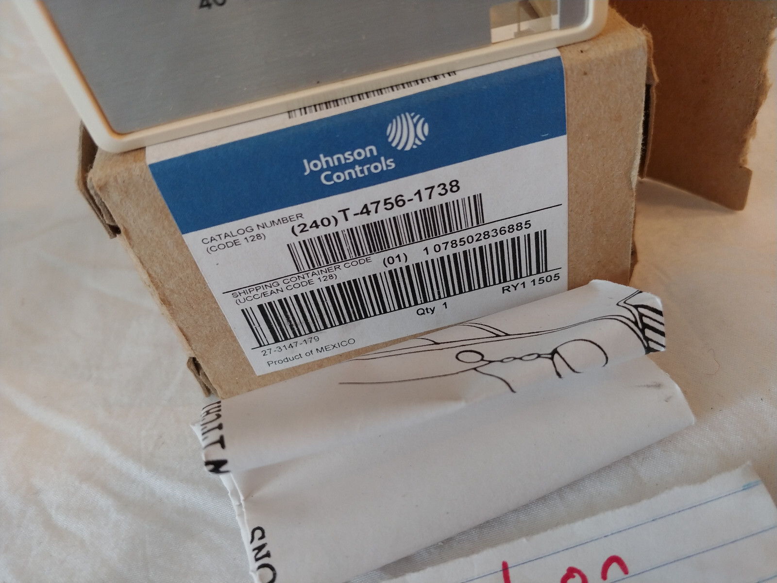 Johnson Controls T-4756-1738 Pneumatic Thermostat Cover