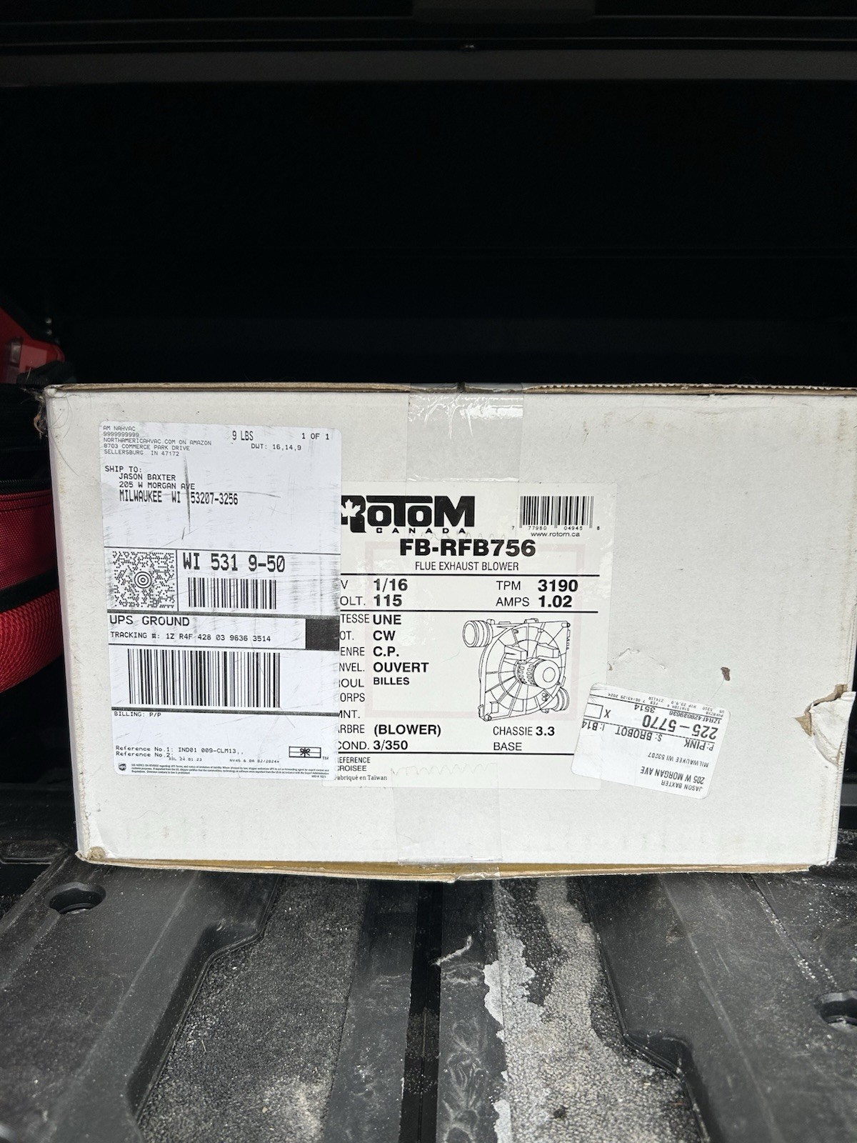 Rotom FB-RFB 756 Draft Inducer Payne Carrier Goodman Brand New Sealed