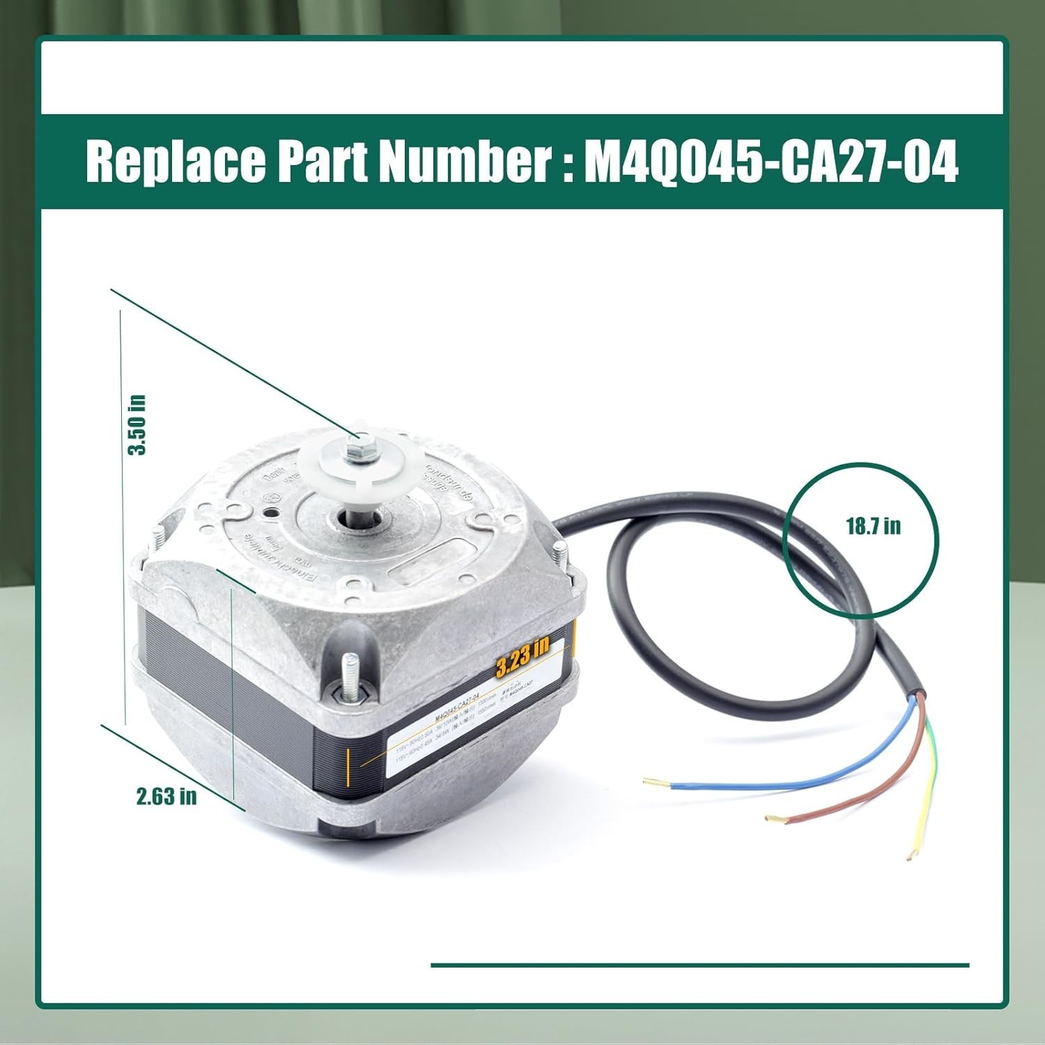 M4Q045-CA27-04 Replacement for ebm-papst Fan AC Motor 115V 50/60Hz 0.50A 36/10W